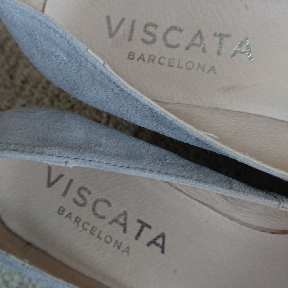 Viscata Verona Suede Wedges in Light Gray size US 10 - Picture 10 of 16